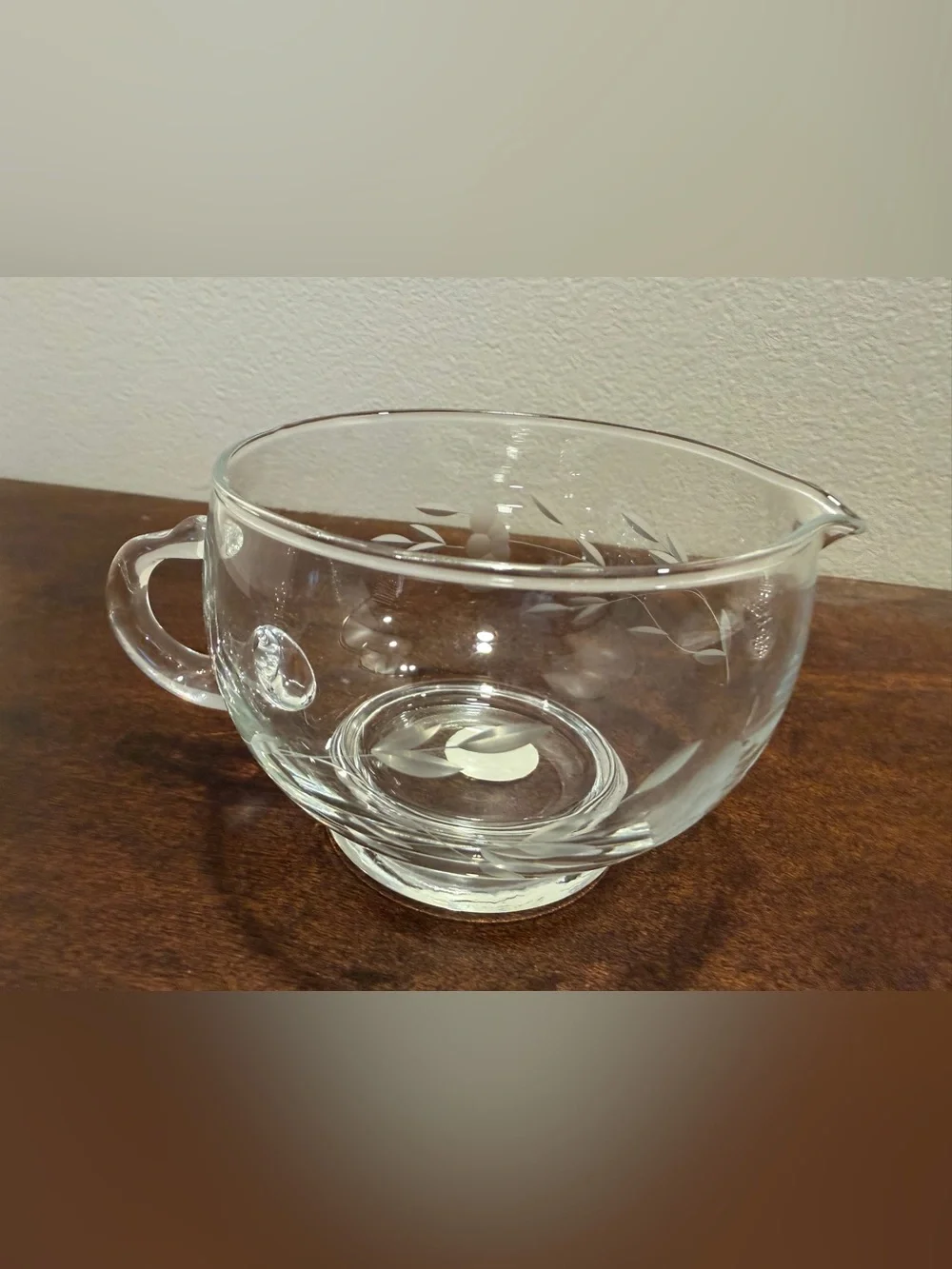 Princess House Crystal Stacking Sugar & Creamer, no lid.
